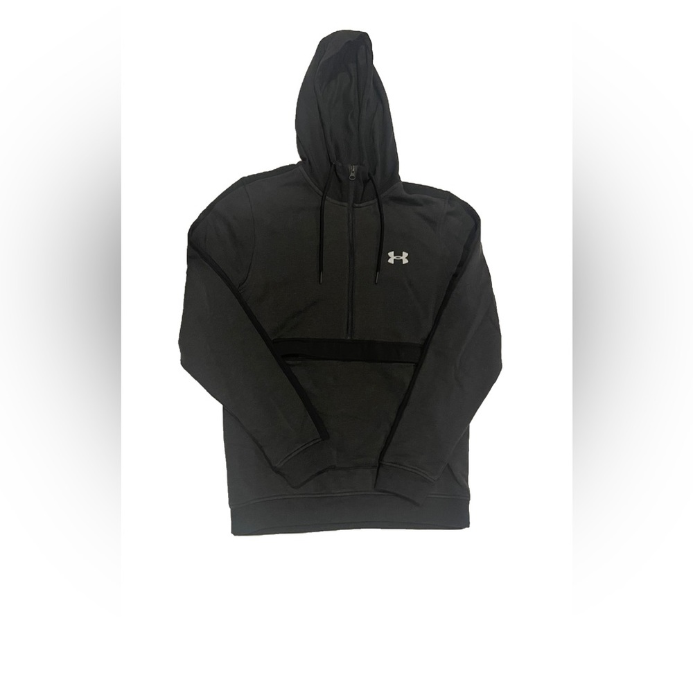 Under Armour black half zip fleece with front pocket